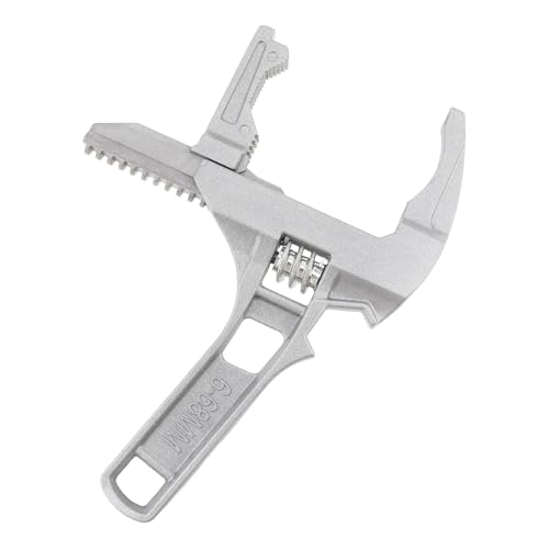 Stubby Adjustable Wrench, Large Opening Wrench Spanner, Aluminum Alloy Wide Jaw Spanner Repair Tool for Bathroom Washbasin Tube Plumbing Automotive