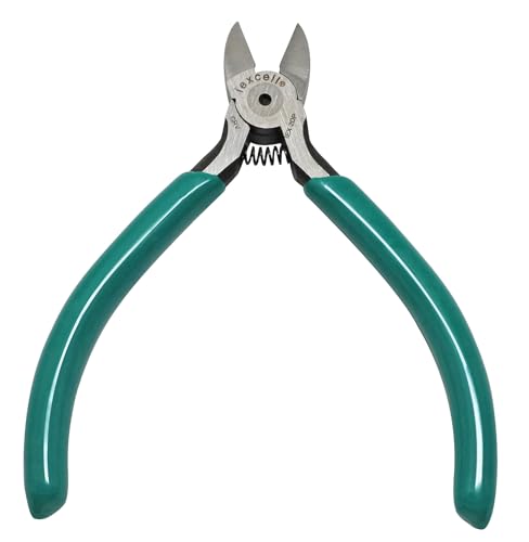 iexcell 4.5" Side Cutter Diagonal Wire Cutting Pliers Nippers Repair Tool, Green, Chrome-Vanadium Steel - size: 4.5 Inches
