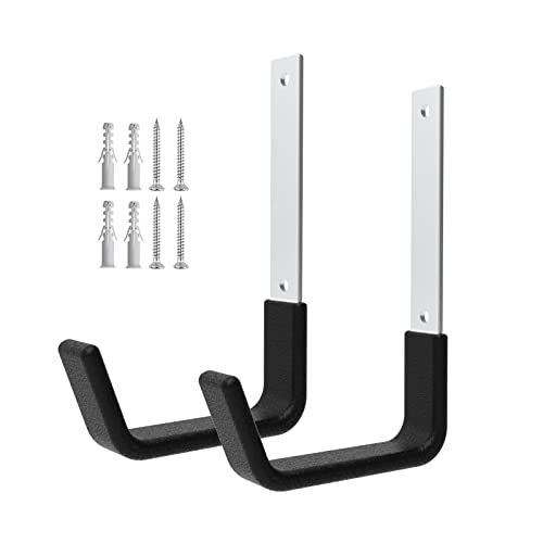 Heavy Duty Utility Hooks for Wall Mount, Garage Wall Hooks, Multi-Use Hose, Bike, Ladder, Chainsaw & Leaf Blower Hanger - 2 Medium (2 M) - size: 2 Medium