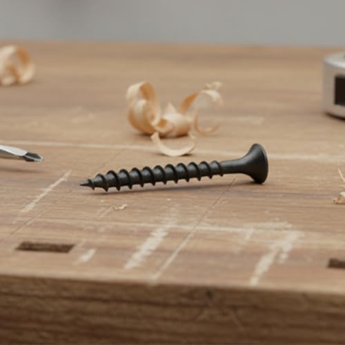 #8 x 1-1/2 Inch Drywall Screws Phillips Flat Head Black Oxide Screws 80 PCS, Wood Screws for Furniture Cabinet DIY - size: #8×1/1/2
