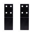 2 Pcs Bed Frame Legs Replacement Parts Bed Feet Furniture Support Leg Reinforcement Kit for Wooden Beds Table Cabinet Sofa Bolt-On Direct Replacement Straight Leg Replace Part Not Plastic Black 4inch - size: 4in