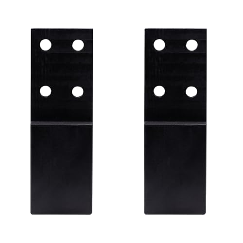 2 Pcs Bed Frame Legs Replacement Parts Bed Feet Furniture Support Leg Reinforcement Kit for Wooden Beds Table Cabinet Sofa Bolt-On Direct Replacement Straight Leg Replace Part Not Plastic Black 4inch - size: 4in