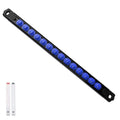 Reniteco Magnetic Socket Organizer, 3/8-Inch Drive ABS Sockets Rail, Heavy Duty Sockets Holder, Socket Rack Kit 3/8-Inch x 14 Clips - color: Blue, size: 3/8" DR