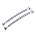 Faucet Supply Lines 3/8" Comp x 1/2" Comp Connector, ARCORA 9 Inch Length Bathroom Faucet Hose Braided Nylon Water Supply Line 3/8 Inch x 1/2 Inch Female Compression Connection 2Pcs (1 Pair) - size: 9 Inch