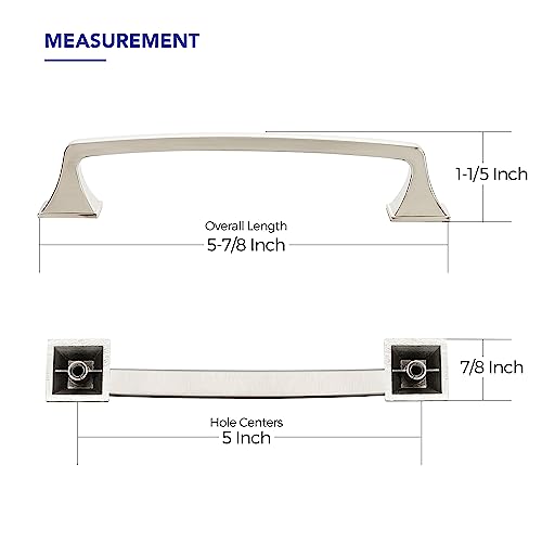30 Pack Kitchen Cabinet Handles 5 Inch Brushed Nickel Cabinet Pulls - color: Brushed Nickel, size: 5 Inch Hole Centers