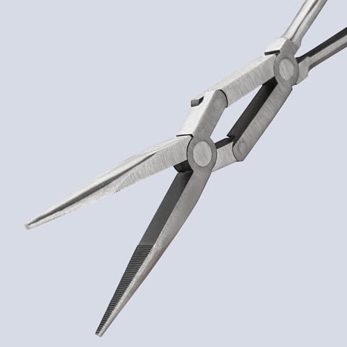 HAUTMEC Extra Long Needle Nose Pliers Set, 3PCS 13" Double Joint Long Reach Pliers, Circle Nose, Straight & 45° Bent Nose Plier, Extended Reach for Narrow Spaces, Automotive & DIY Repairs - color: 3pcs Double Joint Plier Set