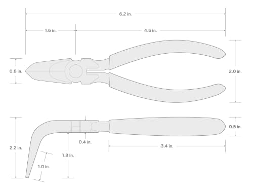 TEKTON 6 Inch 70-Degree Bent Serrated Jaw Long Nose Pliers | PGF10406 - color: Serrated Jaw, size: 6 Inch 70-Degree Bent