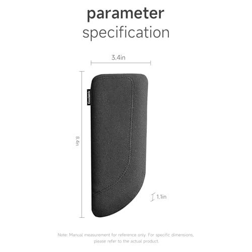 Alcantane Elbow Rest: Memory Foam Support for Car Legs and Knee, Anti-Fatigue - color: black left hand pad