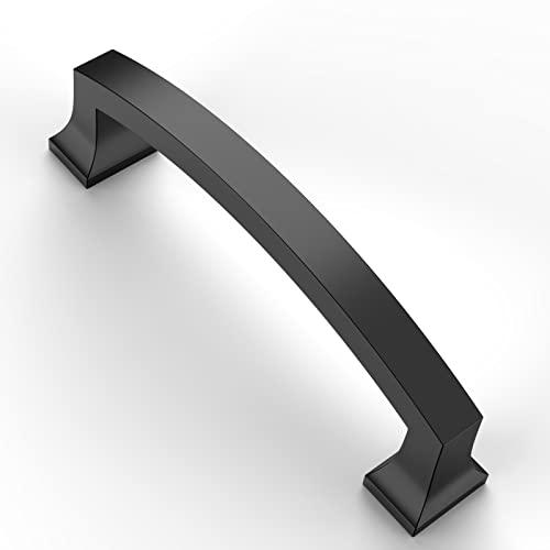 Asidrama 10 Pack 3.75 Inch(96mm) Matte Black Kitchen Cabinet Handles, Cabinet Pulls Kitchen Cabinet Hardware for Cupboard Drawer Pulls - color: Matte Black, size: 3.75" Hole Center, style: 10 Pack