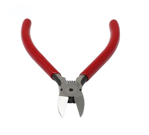 iexcell 4.0" Flush Cutter Side Cutter Wire Cutter Pliers Nippers Repair Tool, Red, Chrome-Vanadium Steel - size: 4.0 Inches