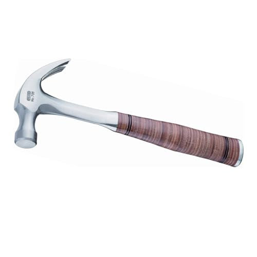 Picard Full-Steel Claw Hammer 800g – American Pattern, Nail Puller, Forged Alloyed Steel Head, Bell Pattern, Leather Grip Resistant to Twisting, 13 oz. – 0079100-13 - size: 800g