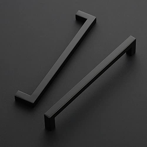 Ravinte Matte Black Cabinet Handles Square Pulls 8 Inch 3 Pack - size: 8-1/2 Inch (8 Inch Hole Center)