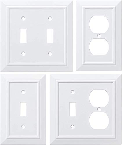 Franklin Brass Classic Architecture (3-Pack) Outlet Covers Pure White 1-Gang Wall Plate Single Duplex Switch Plates Electrical Guard W35242V-PW-C - size: 3 Count (Pack of 1), style: Duplex