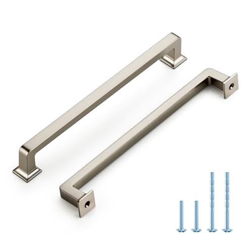 HOME EDIT Brushed Nickel Cabinet Handles Zinc Pulls 7 Inch 5 Pack - color: Brushed Nickel, size: 7 inches Hole Center