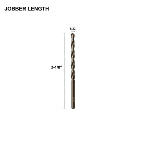 5/32 Cobalt Drill Bits for Metal and Hardened Steel (10Pcs) - size: 5/32 in (10 pcs)