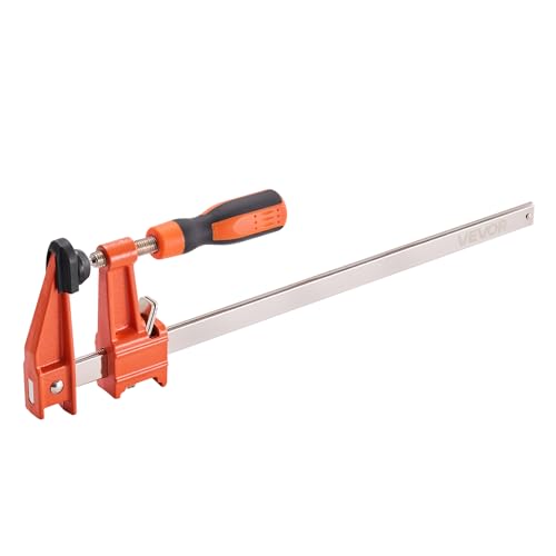 VEVOR Bar Clamps for Woodworking, 2-Pack 6 inch and 2-Pack 12 inch, Lockable F-Clamp with 600 lbs Load Limit, 2-1/2 inch Depth, Cast Iron and Carbon Steel, Wood Clamps for Woodworking Metal Working - size: 12"& 6" (4 Pack), style: Medium-Duty