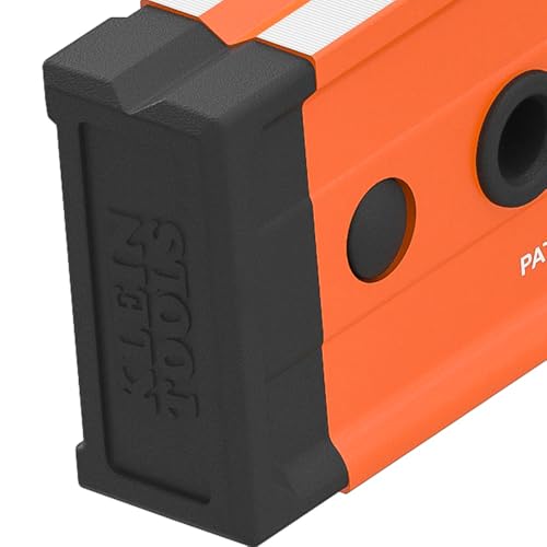 Klein Tools 93524 24-Inch Box Level, 2-Foot Box Beam Spirit Level, 3 Vials, High Visibility Orange, Aluminum Body - size: 24-Inch