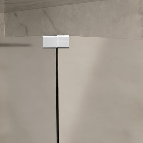 Brixwell Beveled Style 90 Degree Glass To Glass Clamp Brass Polished Chrome - color: Polished Chrome