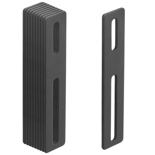 10 PCS Black Slotted Mending Plate, Flat Metal Bracket, 6" x 1-3/16" - size: 6" x 1-3/16"