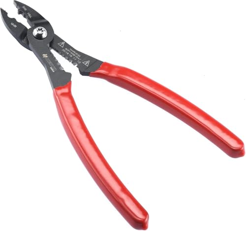 NEIKO 02037A Compact Wire Stripper | 4-in-1 Multi Purpose Electricians Pliers | Wire Crimper, Cutter and Gripper | 12-20 AWG Wire Service Tool | Crimps Insulated & Non-Insulated | Electrical Stripping - style: 4-in-1 Electrician's Pliers