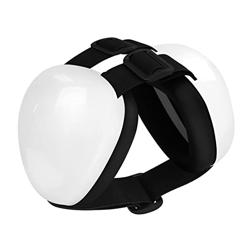 derYEP Dog Earmuffs for Hearing Protection 29dB NRR Ear Muffs Noise Protection (Large, White) - color: White, size: Large