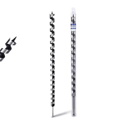 1-1/8" X 31.5" Auger Bit for Wood, 28x800mm Extra Long Auger Drill bit - size: 1-1/8" (28mm)diameter, style: 31.5 inch / 800mm Length