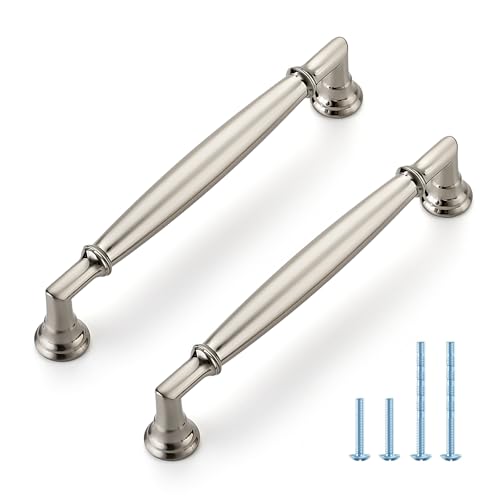 HOME EDIT Brushed Nickel Cabinet Handles 5 Inch Pulls 20 Pack - color: Brushed Nickel, size: 5 inches Hole Center