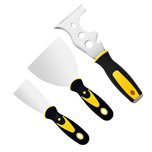 3Pcs Putty Knife Set,2"&4"Stainless Steel Scraper for Drywall&Wallpaper