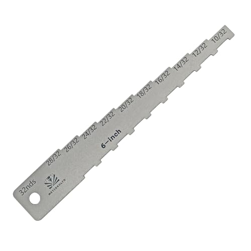 The 6" Brake Pad Measuring Tool,Brake Drum Wear Detection Gauge in 32nds - size: 6"-32nds