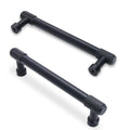 10 Pack 5 inch(128mm) Matte Black Kitchen Cabinet Handles Knurled Cabinet Pulls Black Drawer Pulls Kitchen Cabinet Hardware Dresser Handles - color: Matte Black, size: 5" Hole Center
