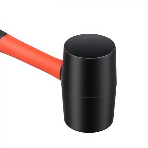 ZOENHOU 3 PCS 16oz 24oz 32oz Black Rubber Mallet Hammer, Solid Rubber Mallet Head with Non Slip Handle, Rubber Hammer for All Projects - color: Black, size: 16Oz 24Oz 32Oz