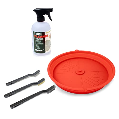 Deluxe Saw Blade Cleaner Kit w/Trend Spray Bottle Cleaner & 3 Wire Brushes