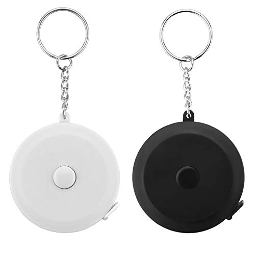 2PCS Keychain Measuring Tape for Body,60 Inch/1.5M Dual Sided Tape Measure