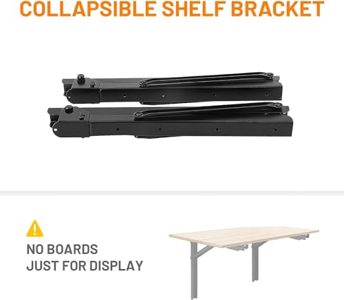 Wallmaster 24" Folding Shelf Brackets Wall Mount Collapsible Shelf Bracket - style: 4 Pack