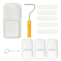 Mini Paint Roller Kit, 4-Inch Mohair Paint Roller Set ，11 PCS Painting Supplies for Cabinet & Wall Painting - size: 4ins