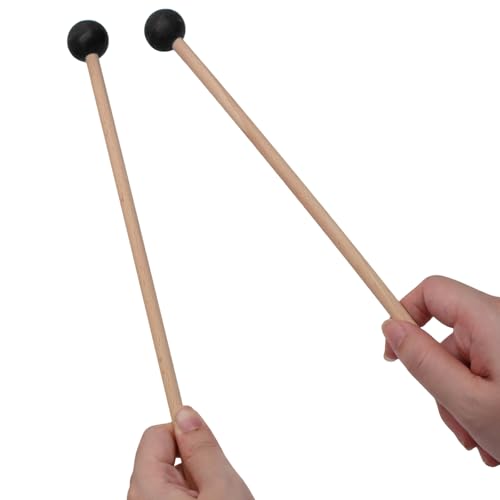 Luomorgo Steel Tongue Drum Mallets, Black, 1 Pair Percussion Mallet - color: Black