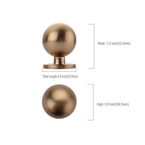 Asidrama 20 Pack Champagne Bronze Kitchen Cabinet Knobs, Cabinet Knobs Kitchen Cabinet Hardware for Cupboard Drawer Knobs Dresser Knobs - color: Champagne Bronze, style: 20 Pack