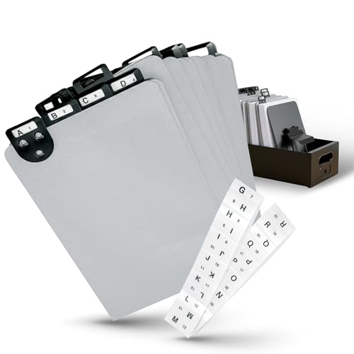 Martin Yale 14522 Posting Tray Index Set, Document Organizer and File Guides, Durable Pressboard Dividers with Metal Tabs, A-Z Label Inserts with Blank Reverse Side for Custom Labeling, 8.25" x 11"
