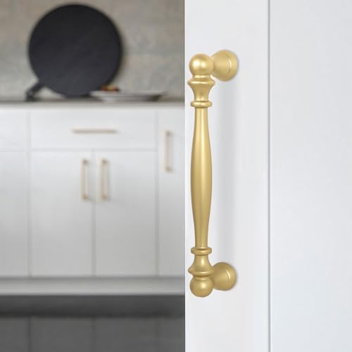 10 Pack 5 Inch(128mm) Kitchen Cabinet Handles Brushed Gold Cabinet Pulls Zinc Alloy Drawer Pulls Solid Kitchen Hardware - color: Brushed Gold, size: 5'' Hole Center(128mm)