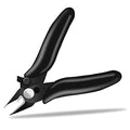 BOENFU 3.5 Inches Mini Cutter with Lock, Flush Cutters, Small Wire Snips, Micro Wire Cutter with Spring, Black - color: 3.5 Inches - Black Handle