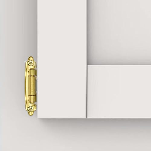 20 Pack (10 Pairs) 3/8 Inch Inset Brass Gold Hinges Self Closing - color: Brass Gold, size: 20 Pack (10 Pairs)