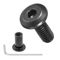METALLIXITY Flat Head Hex Socket Cap Screws M4-0.7x10mm 40Pcs Connector - color: Black, size: M4-0.7x10mm