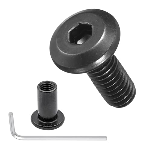 METALLIXITY Flat Head Hex Socket Cap Screws M4-0.7x10mm 40Pcs Connector - color: Black, size: M4-0.7x10mm