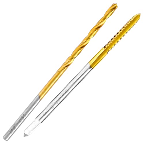 2-56 UNC Tap and #51 Drill Bit Set,M2 HSS Threading Drill and Tap Set - size: 2-56 UNC Tap & #51 Drill