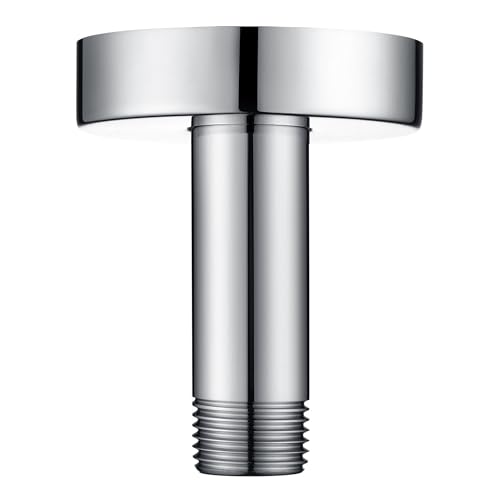 BRIGHT SHOWERS Shower Arm with Flange for Rainfall Shower Head, 3 Inch Ceiling Mount Straight Arm, Replacement Extension Pipe, Heavy-Duty Stainless Steel, Rust-Resistant, 1/2" NPT, Chrome - color: Chrome, style: 3 Inch