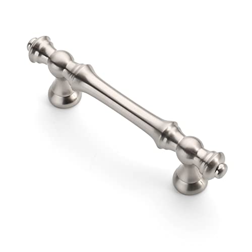 Asidrama 6 Pack 3 Inch(76mm) Brushed Satin Nickel Kitchen Cabinet Handles, Cabinet Pulls Kitchen Cabinet Hardware for Cupboard Drawer Pulls Dresser Handles - color: Brushed Satin Nickel, size: 3" Hole Center, style: 6 Pack