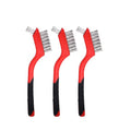 3-Pack Small Wire Brush Set, Wire Brush for Rust, Paint and Detail Cleaning - size: 3PCS Wire Brushes