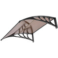 VIVOHOME Polycarbonate Window Door Awning Brown 38 Inch x 40 Inch - color: Brown, size: 38 Inch x 40 Inch