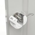 Keyed Door Handle Lockout Device Cover with Code to Disable Access to Keyhole Combination Lock for Bedroom from Outside Only Fits Handle Lock with Long Connecting Shaft (1, White) - color: White
