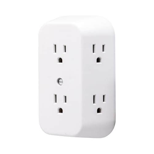 GE Outlet Extender, 6 Outlet Multi Plug Wall Power Splitter - size: 1 Pack